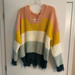 Multicolor knit sweater